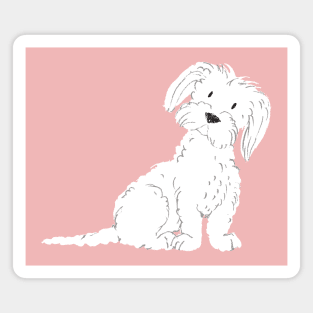 Maltese Dog Illustration Magnet